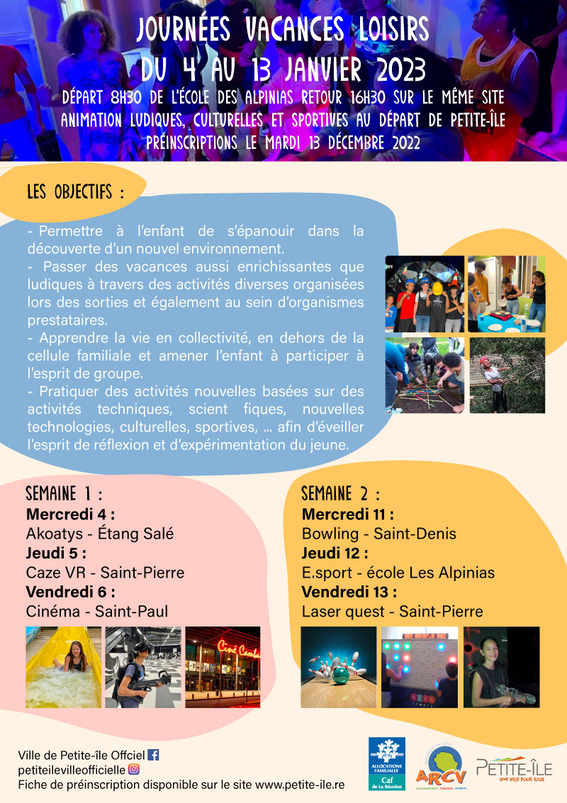 Flyer journée vacances loisirs - janvier 2023