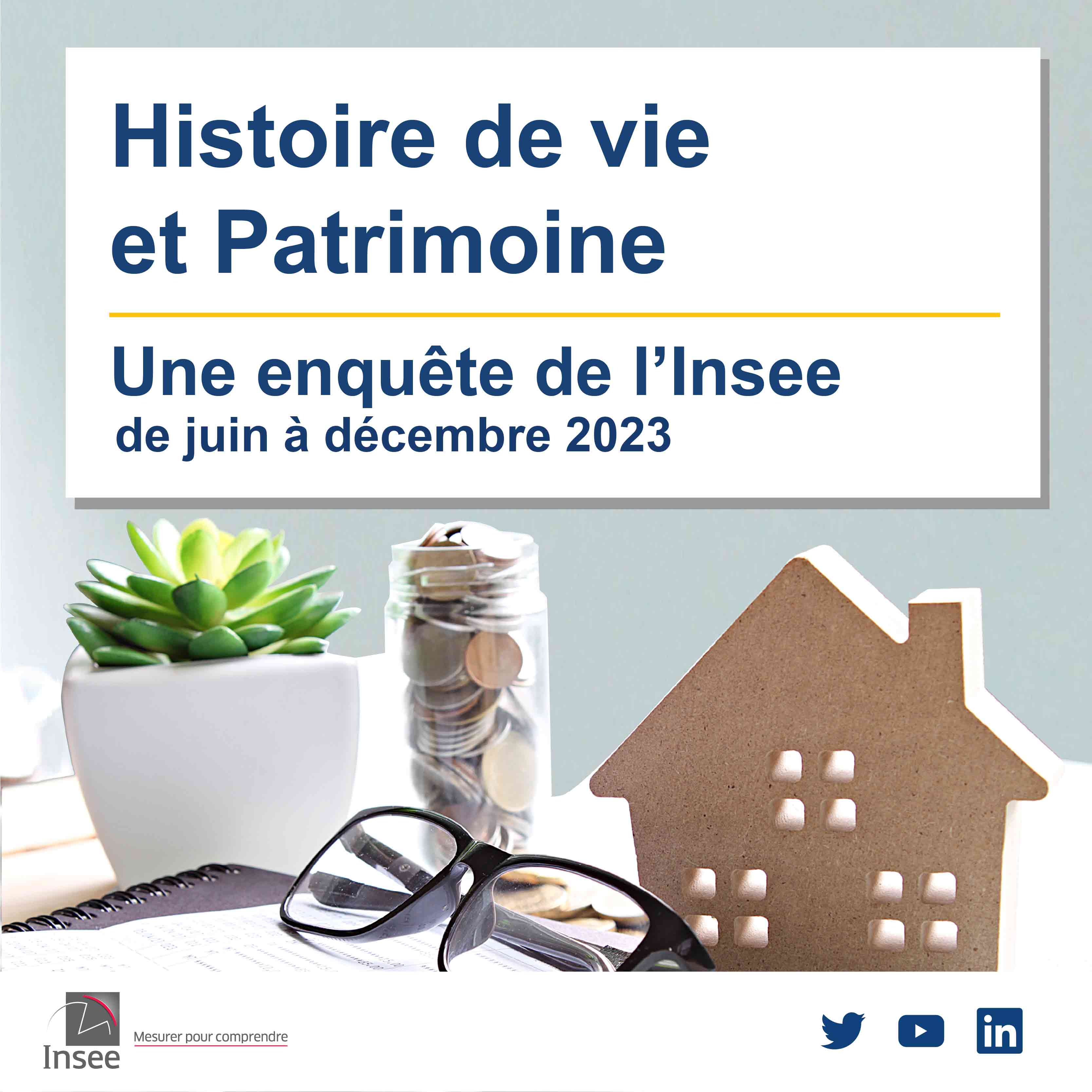 Affiche enquête de l'INSEE histoire de vie et patrimoine