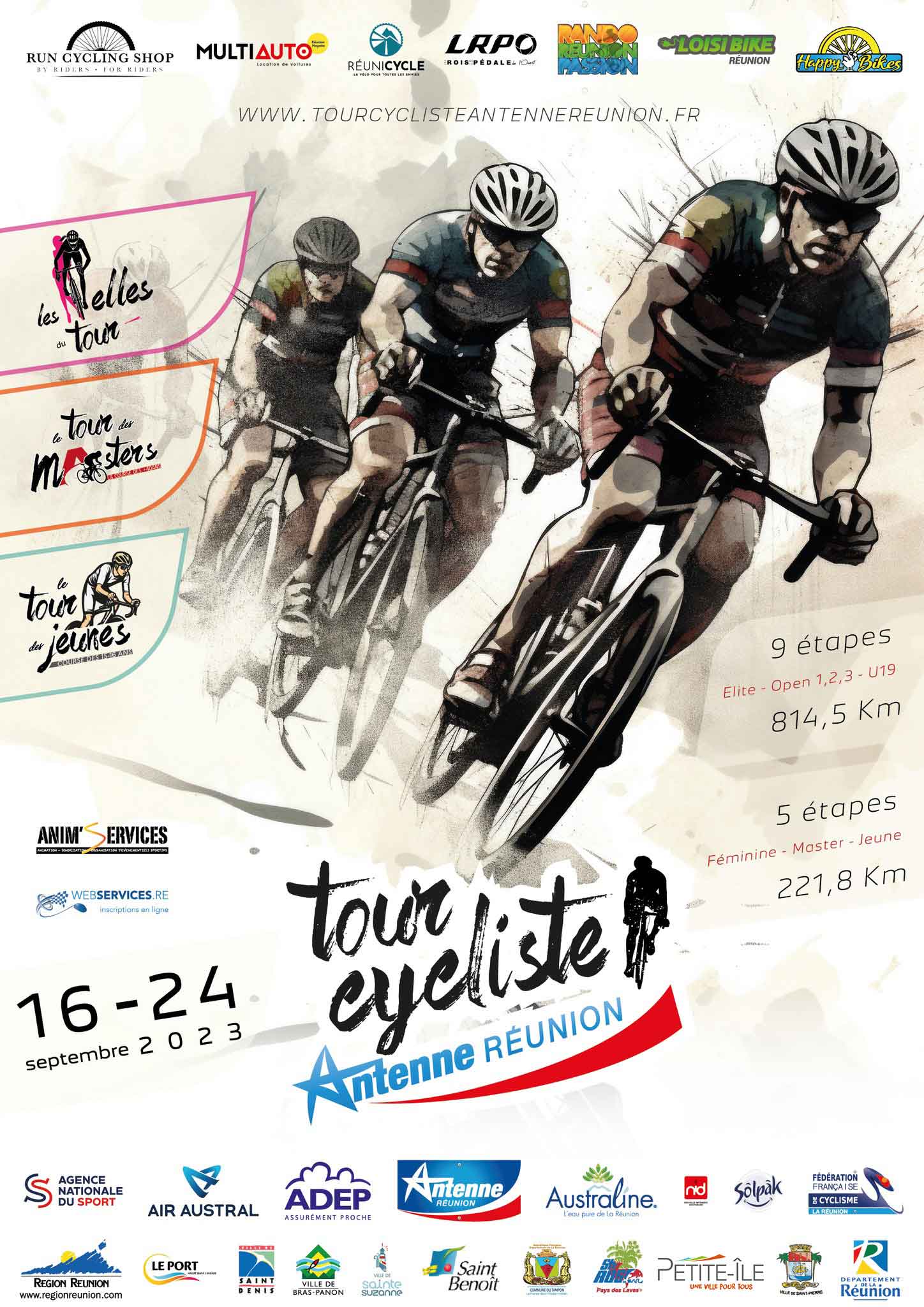 Affiche tour cycliste d'Antenne Réunion