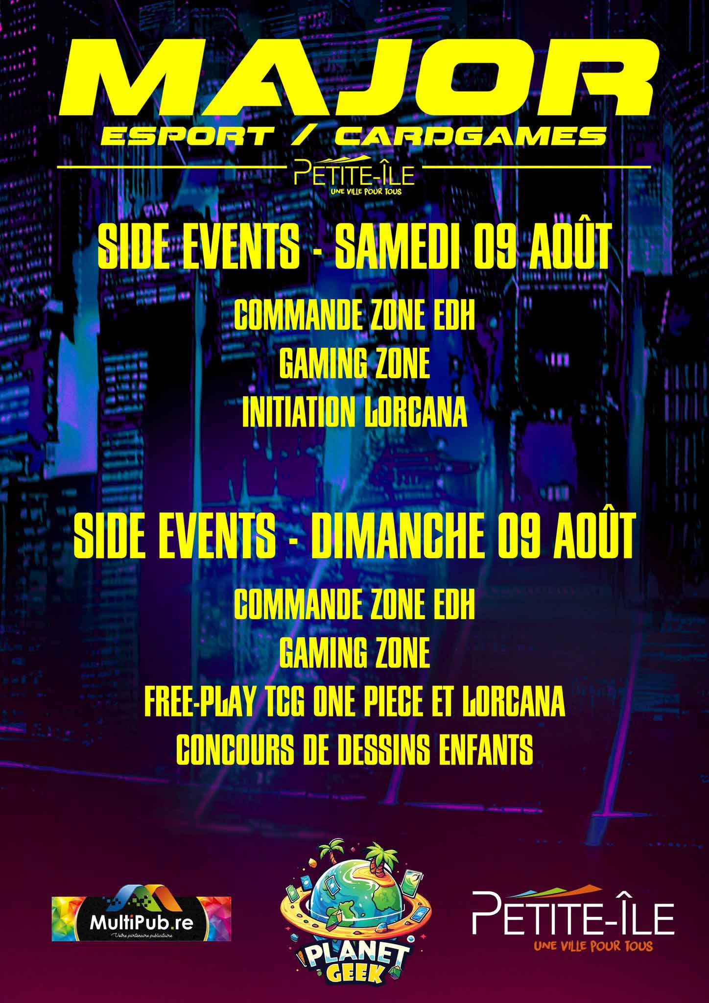 Side events samedi 9 et dimanche 10