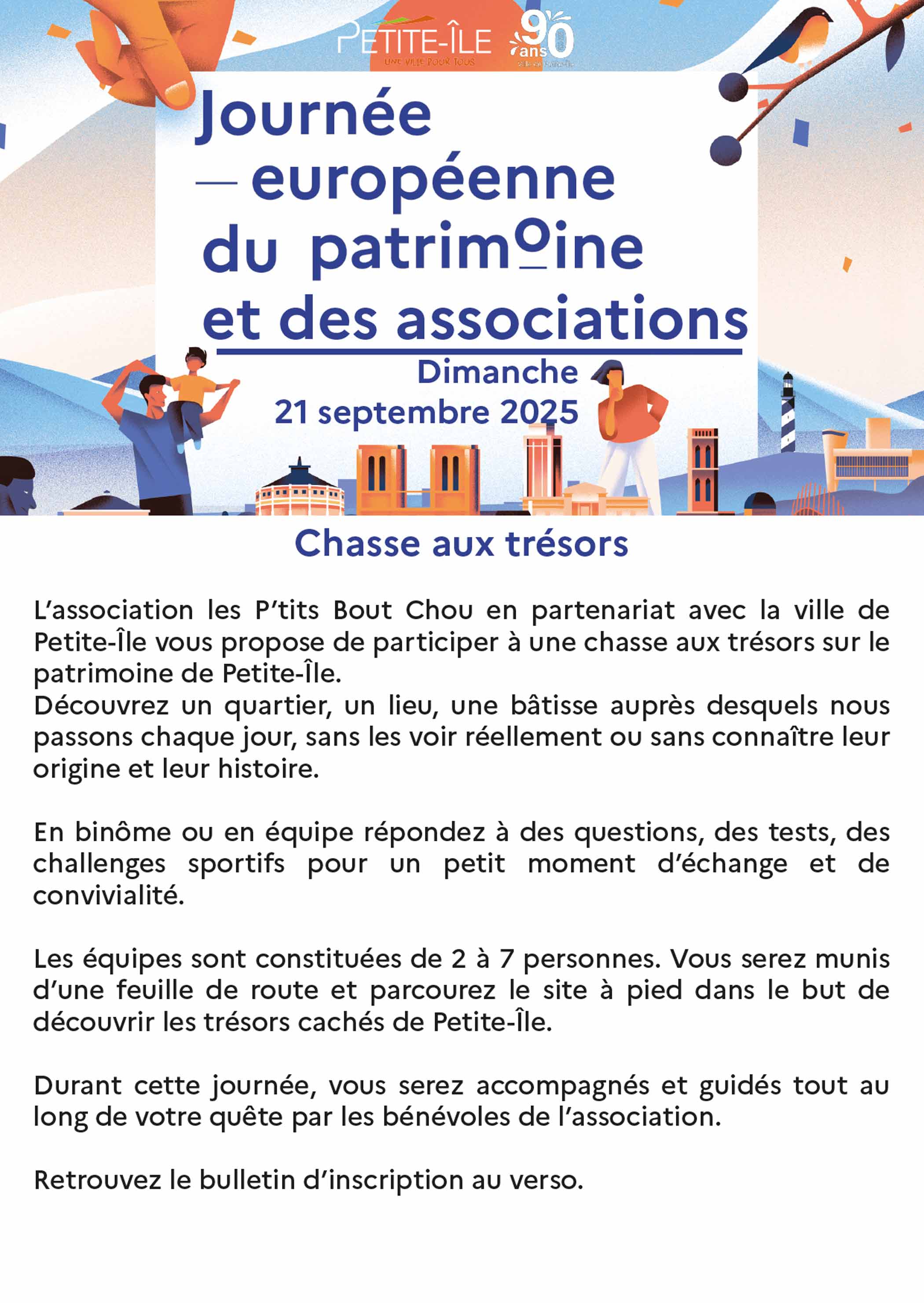 Fiche d'inscription recto - chasse aux trésors