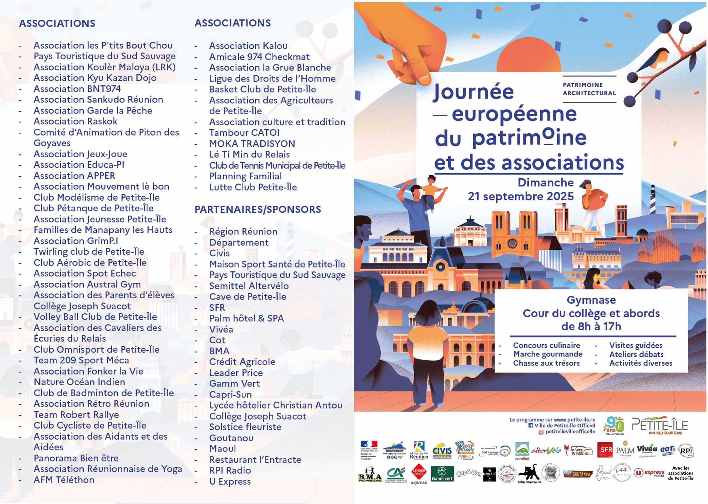 Flyer recto - Flyer journée européenne du patrimoine et des associations