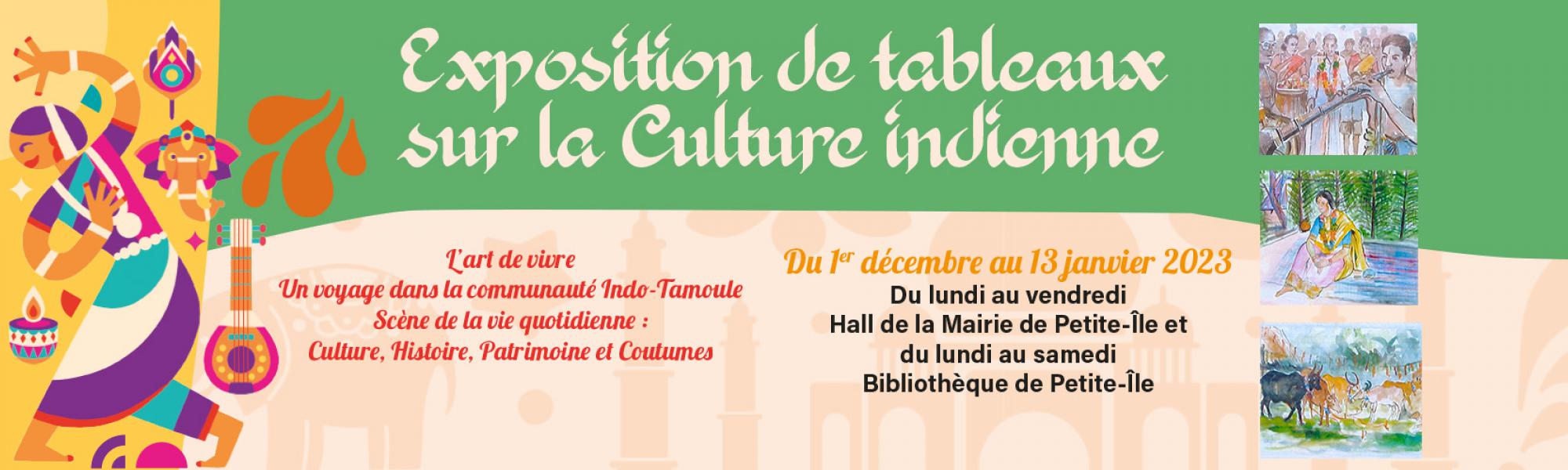 Bandeau exposition sur la culture Indienne