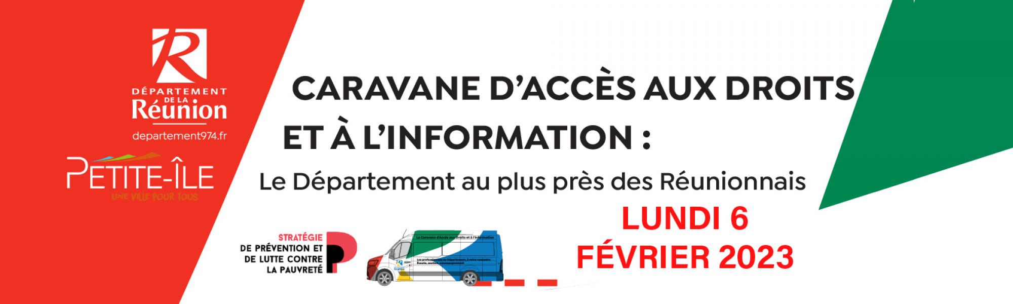 Bandeau caravane d'accès aux droits et à l'information