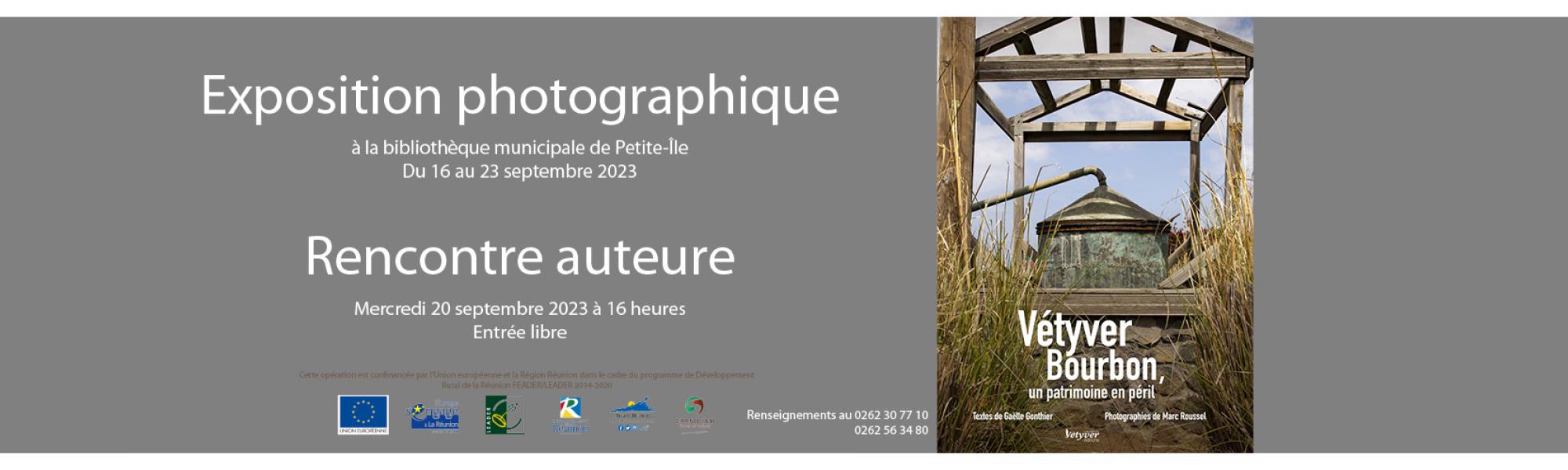 Bandeau exposition photographique "Vétyver Bourbon, un patrimoine en péril"