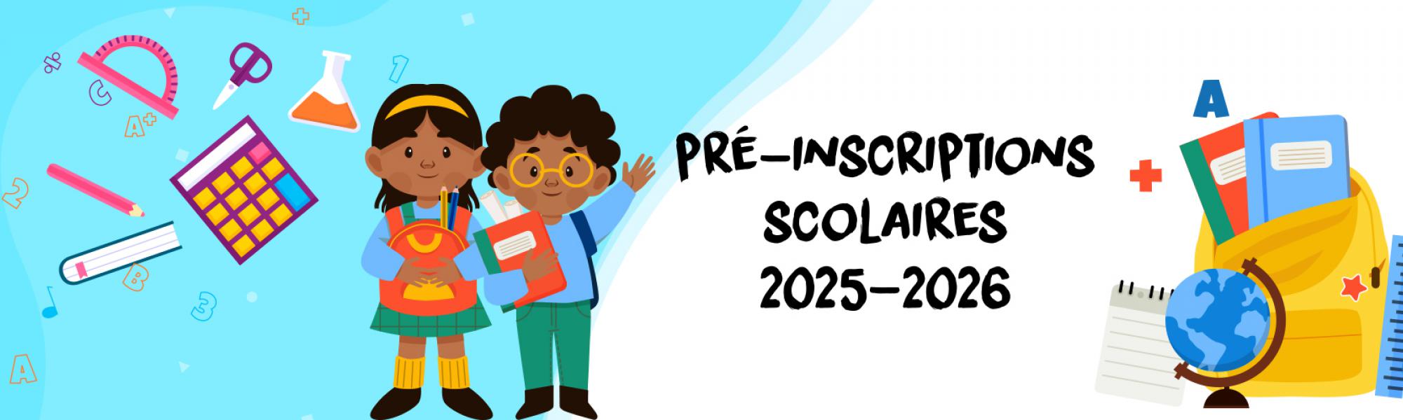 Bandeau pré-inscriptions scolaires