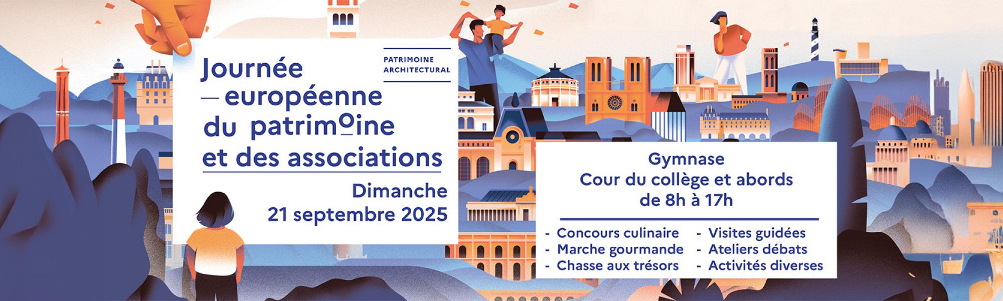 Bandeau Journée européenne du patrimoine et des associations