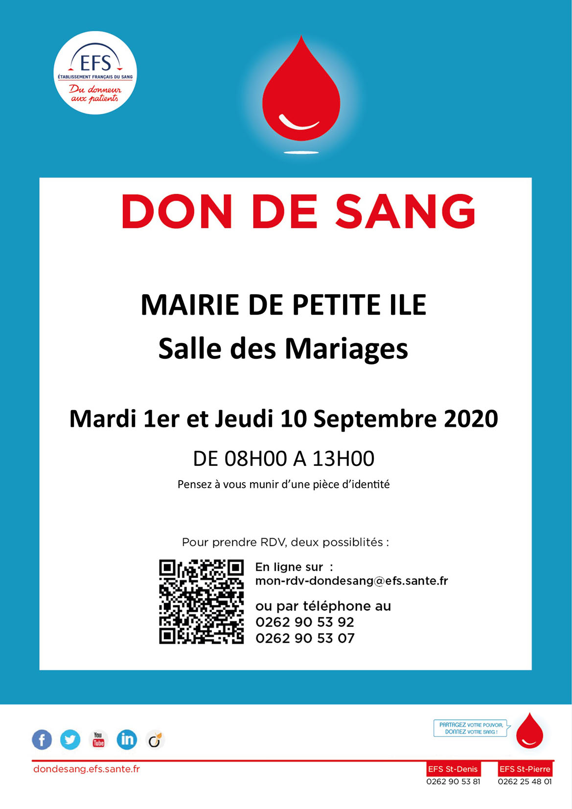 affiche don du sang septembre 2020