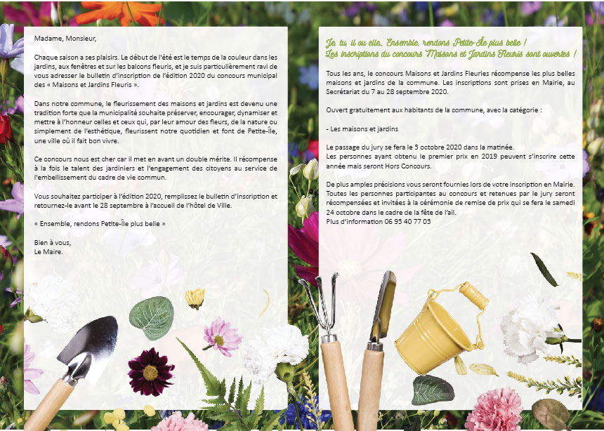 Flyer verso - concours maisons et jardins fleuris