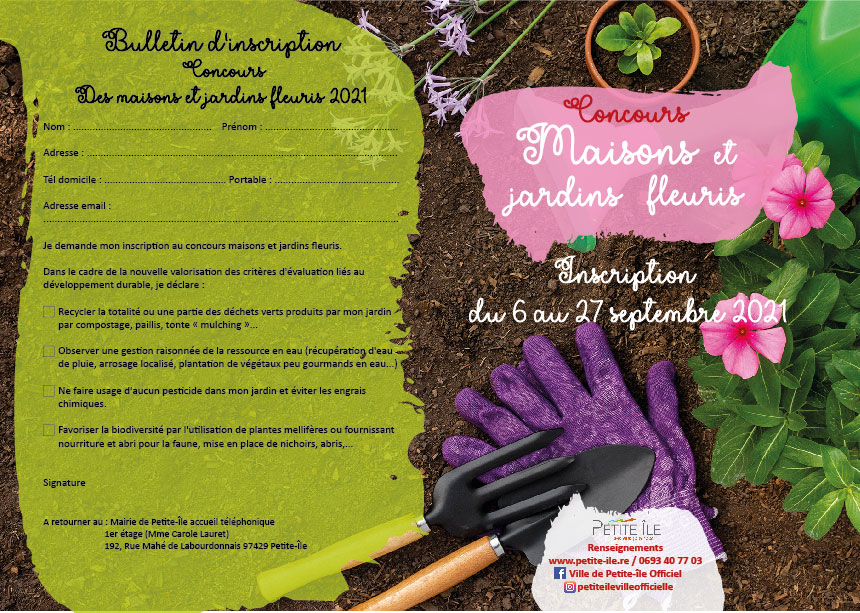Flyer recto concours maisons et jardins fleuris - recto