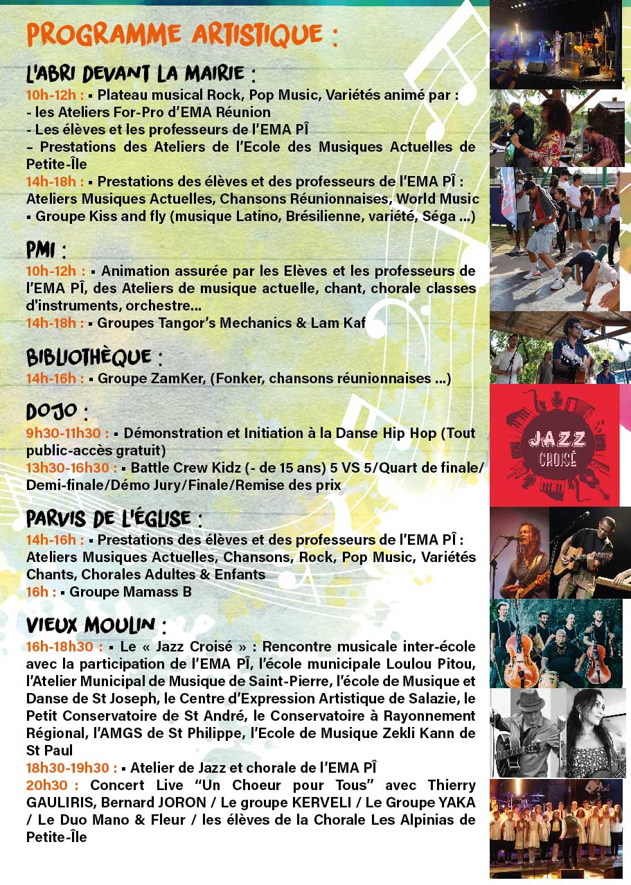 Flyer fête de la musique - verso