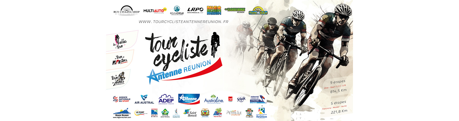 Bandeau tour cycliste d'antenne réunion