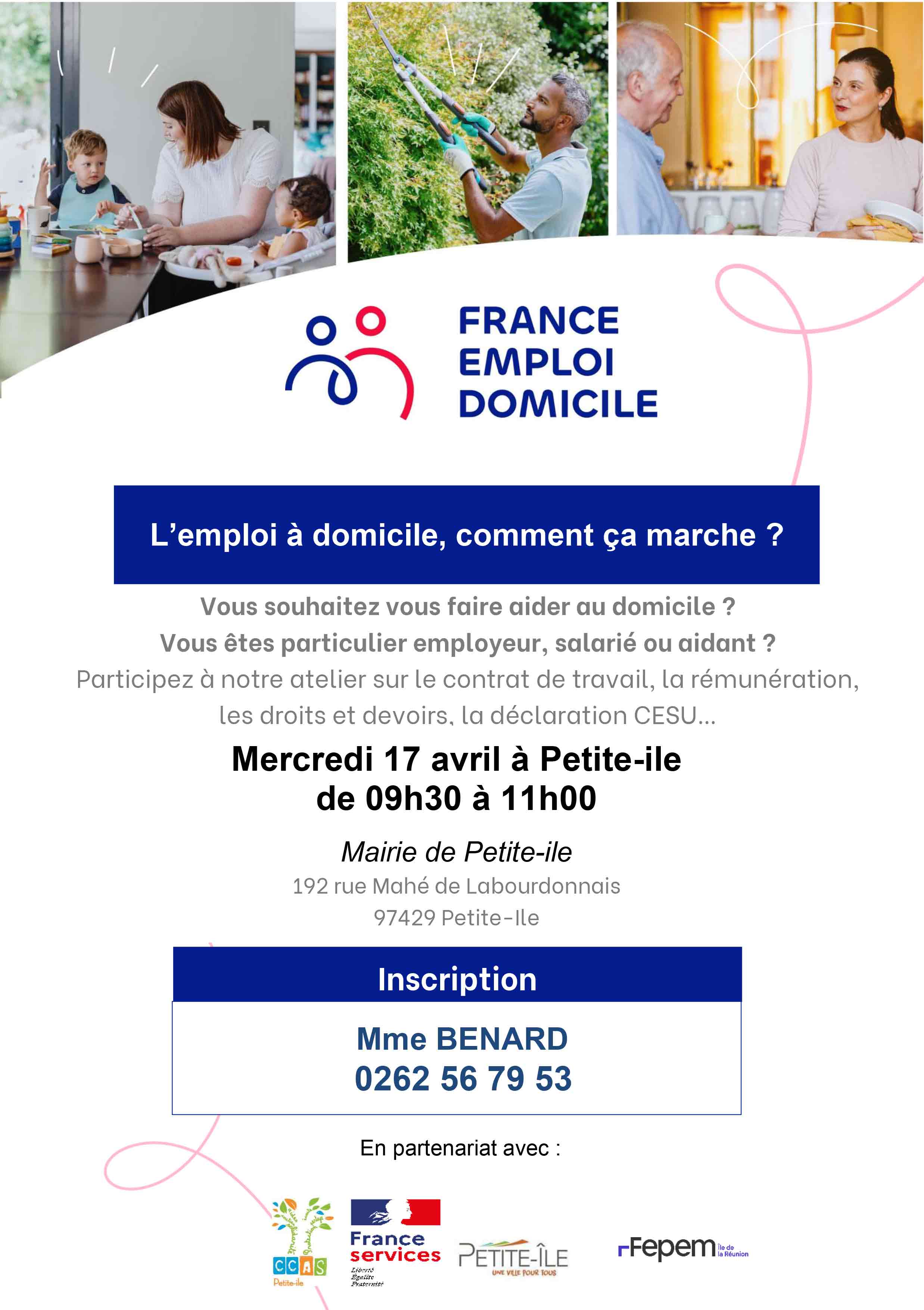 Affiche l'emploi à domicile