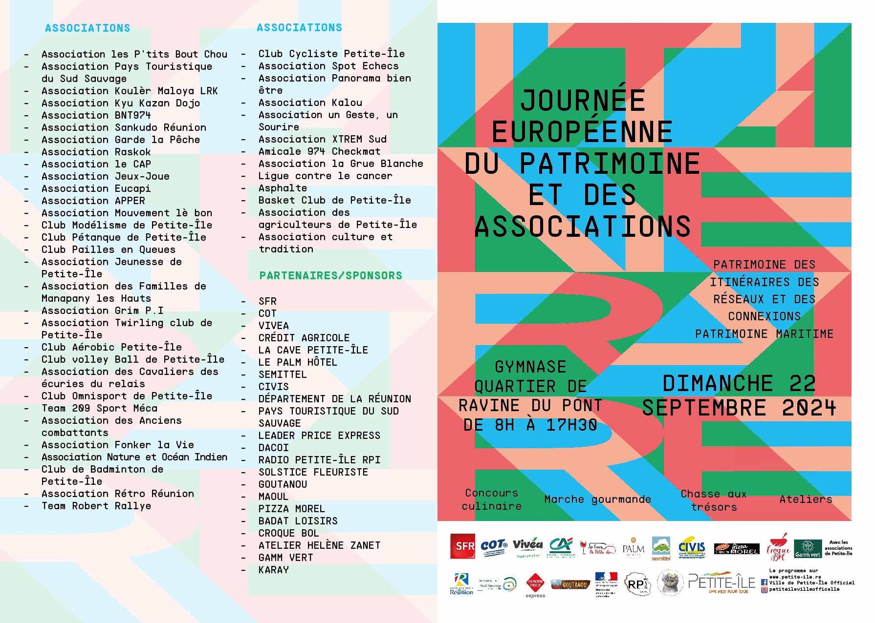 Flyer Journée Européenne du Patrimoine et des associations-recto