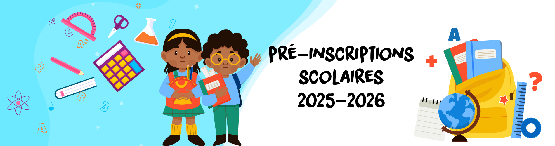 Bandeau pré-inscriptions scolaires