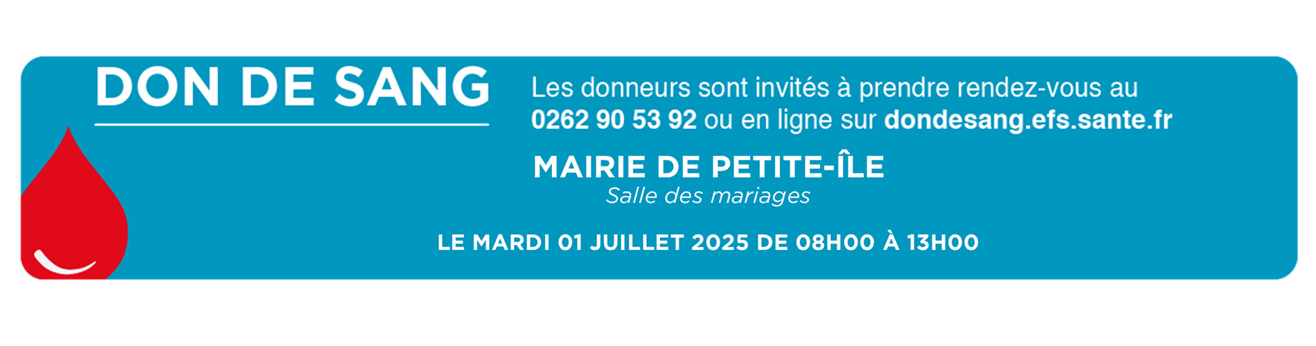 Bandeau don du sang du 1er juillet 2025