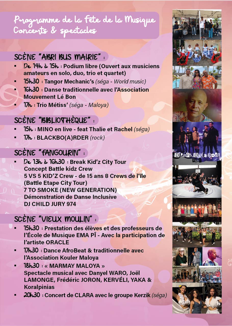 Flyer fête de la musique - verso