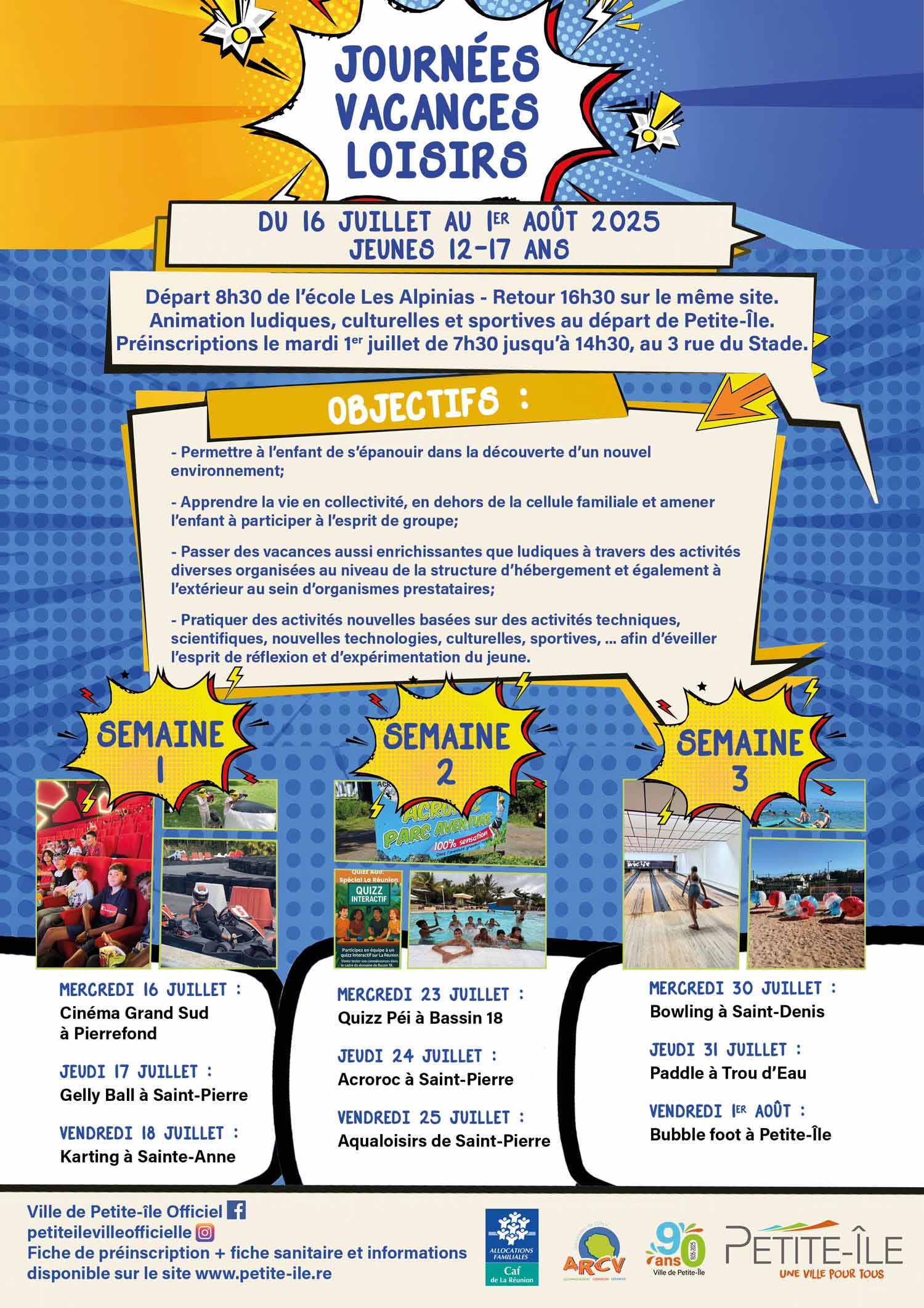 Flyer journées vacances loisirs juillet août 2025