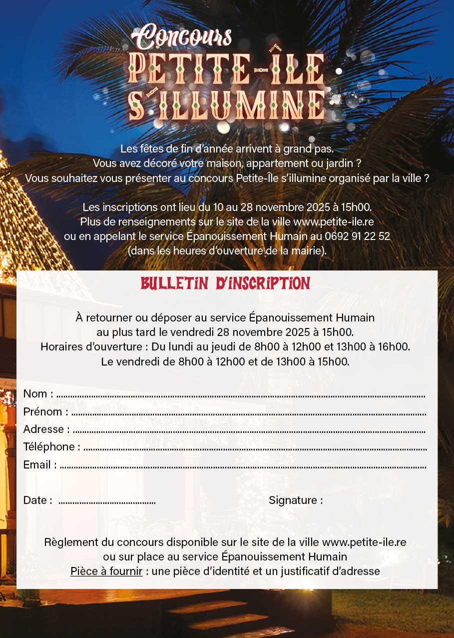 Flyer Concours Petite-Île s'illumine - Verso