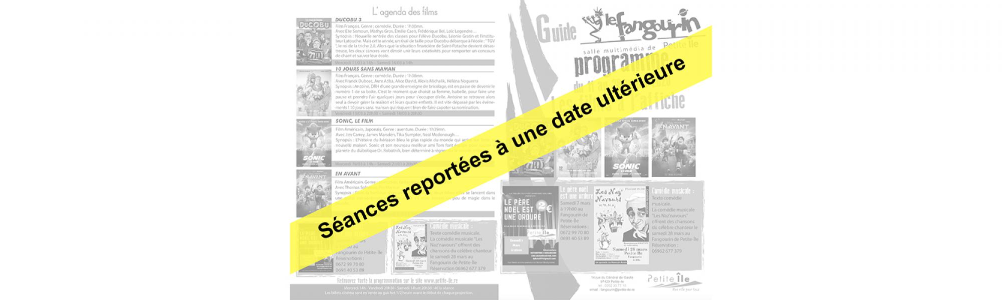 bandeau séances reportées à une date ultérieure