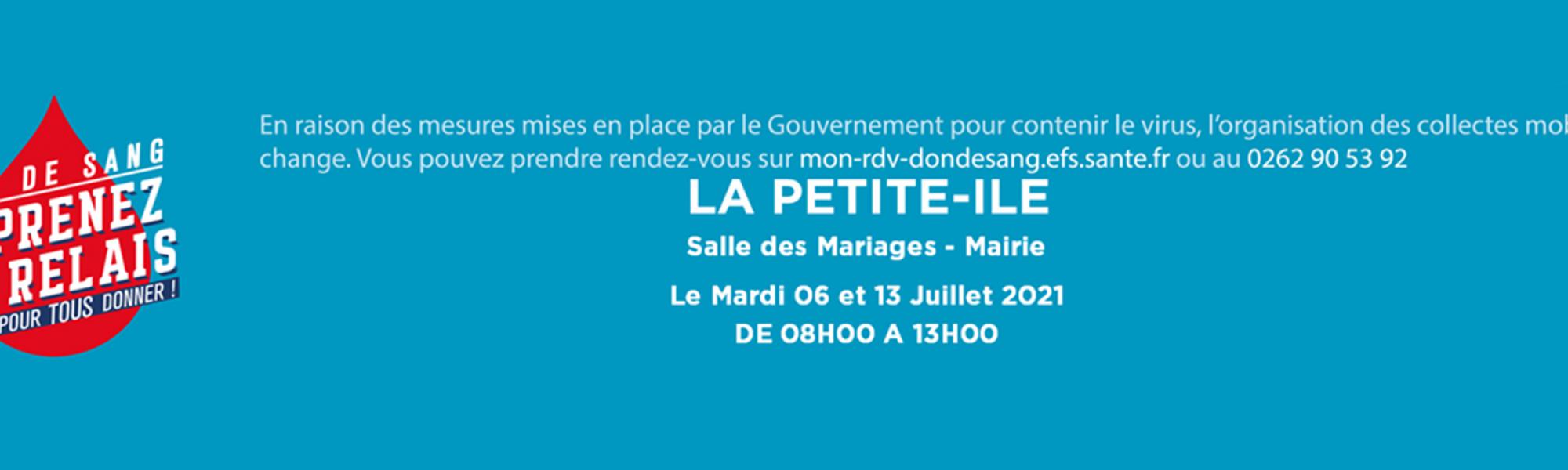 Bandeau don du sang les mardis 6 et 13 juillet