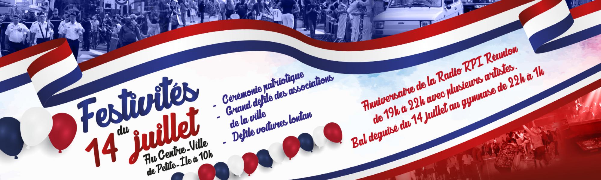 Bandeau festivités du 14 juillet 2023