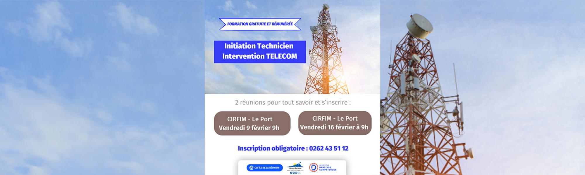 Bandeau Formation Initiation Technicien Intervention TELECOM 