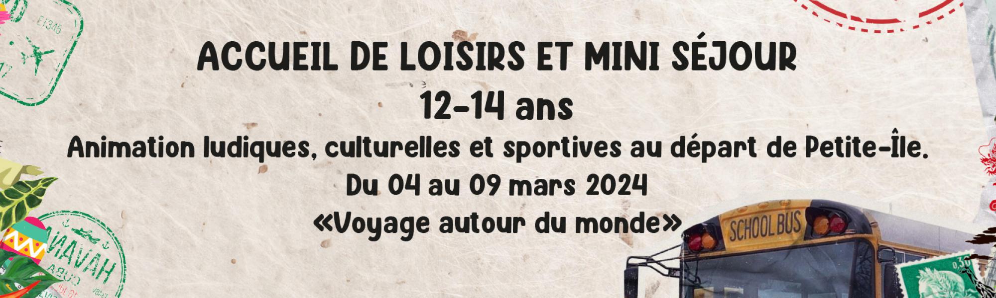 Bandeau accueil de loisirs et mini séjour