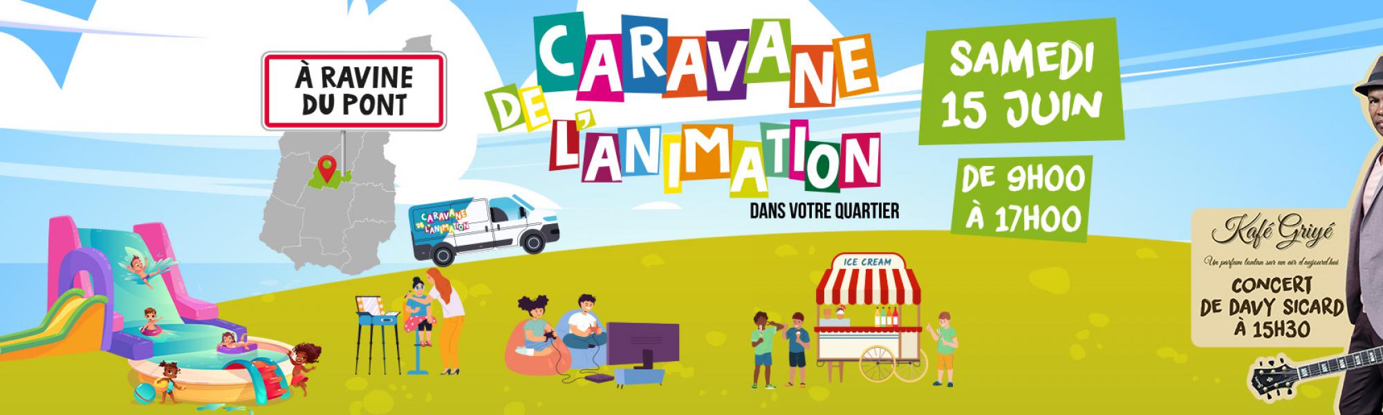 Bandeau Caravane de l'animation du samedi 15 juin 2024
