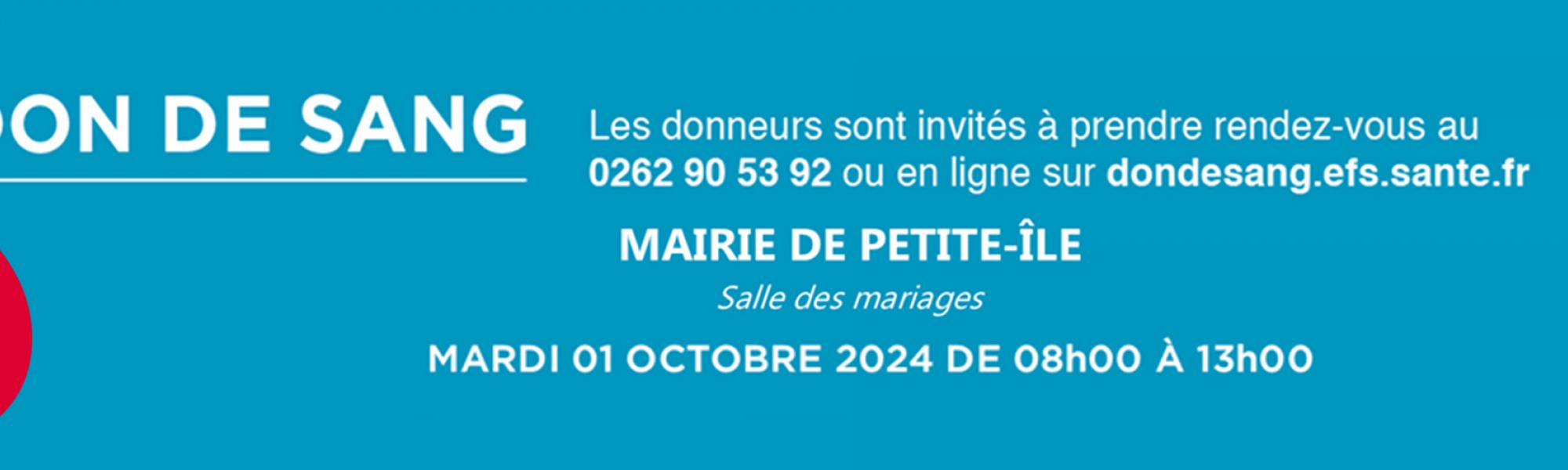 Don du sang le mardi 1er octobre 2024