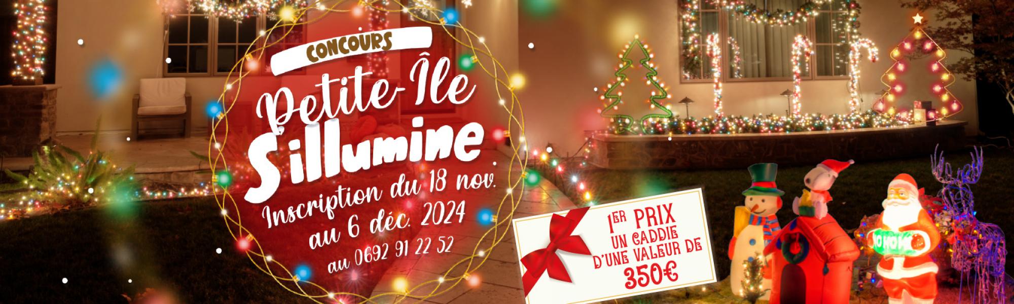 Bandeau concours "Petite-Île s'illumine".
