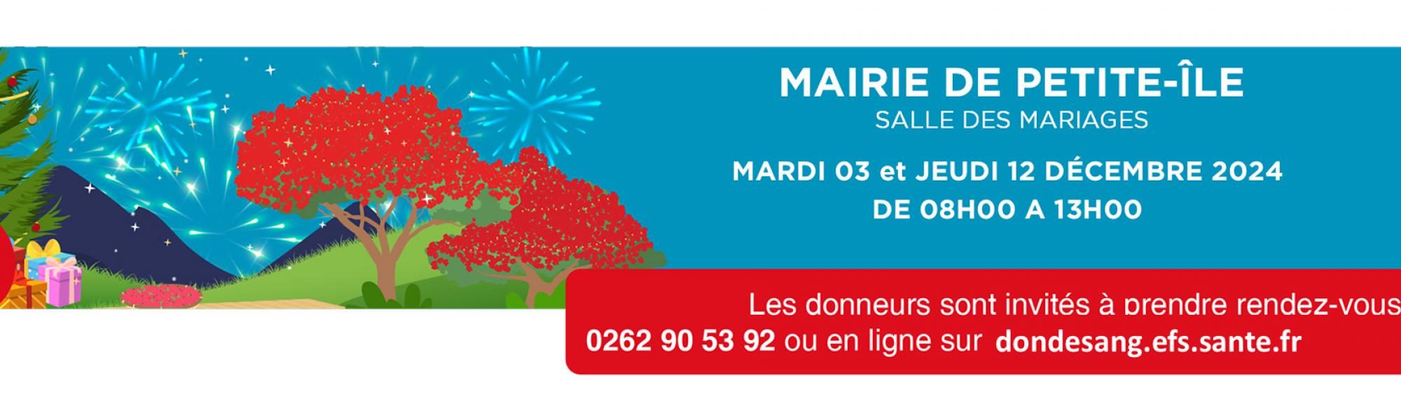 Bandeau don du sang du 3 et 12 décembre 2024