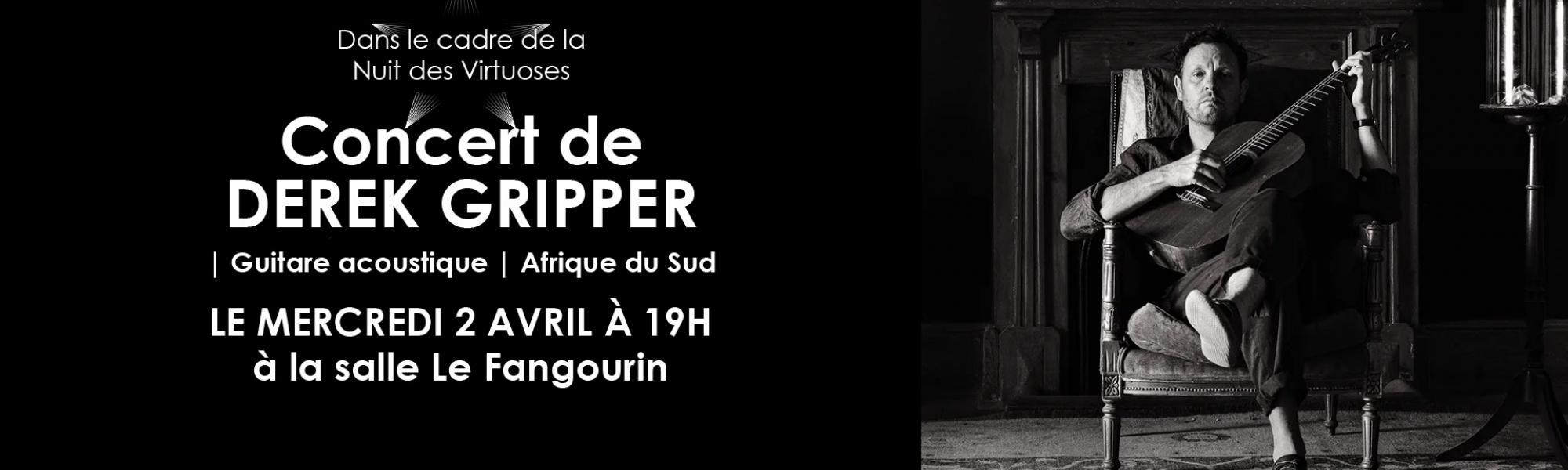 Concert de Derek Gripper le mercredi 2 avril