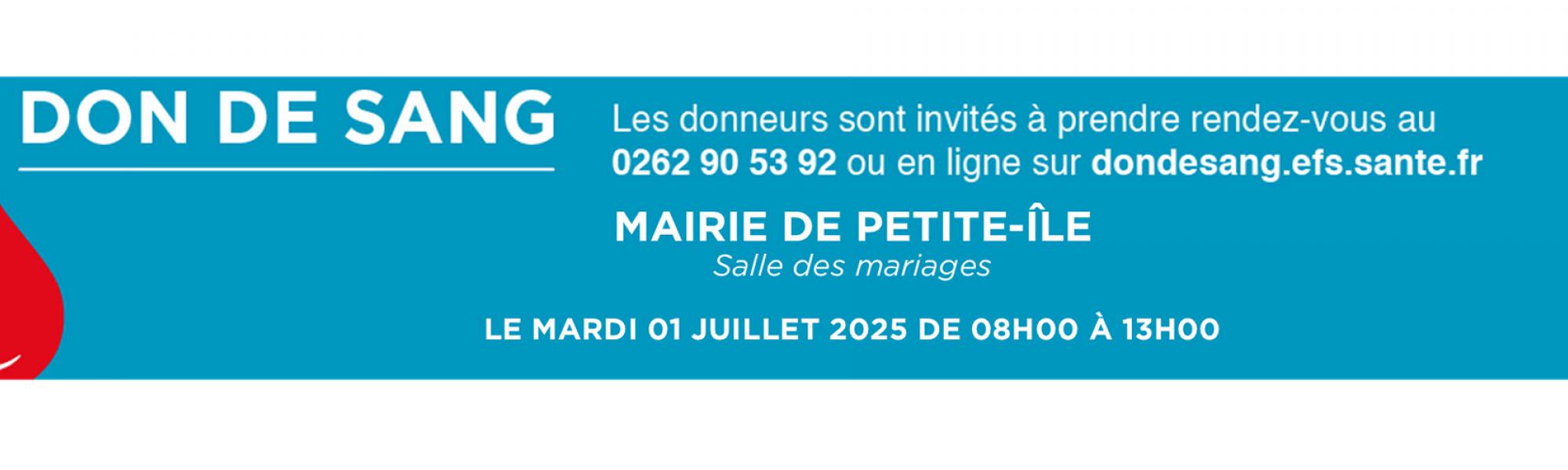 Bandeau don du sang du 1er juillet 2025
