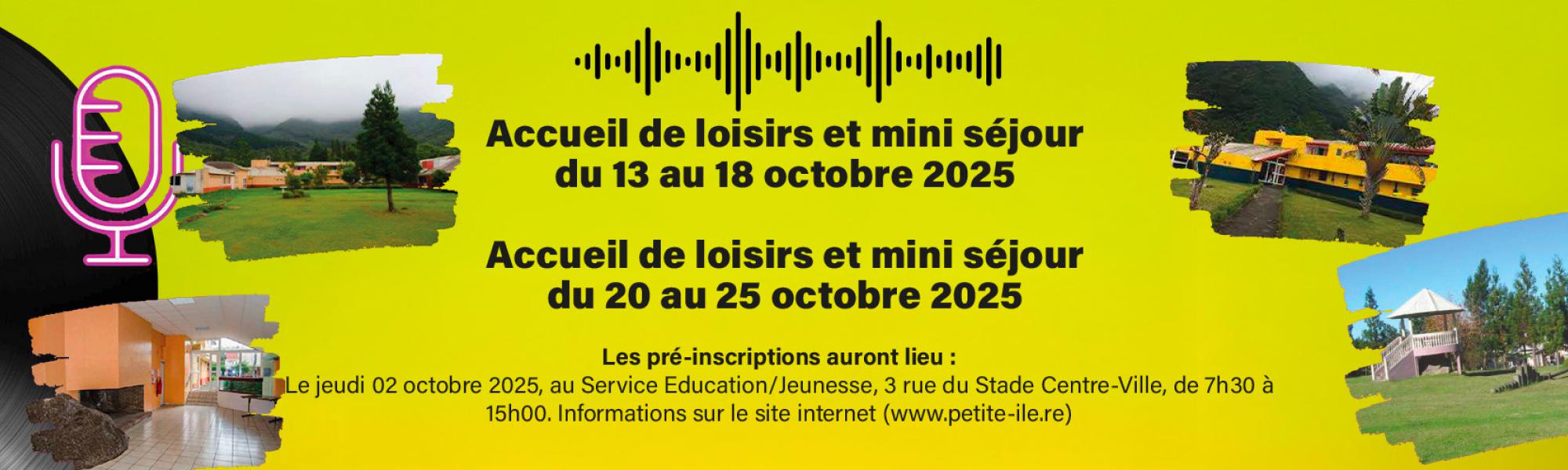 Bandeau Séjour vacances au mois d’octobre 2025