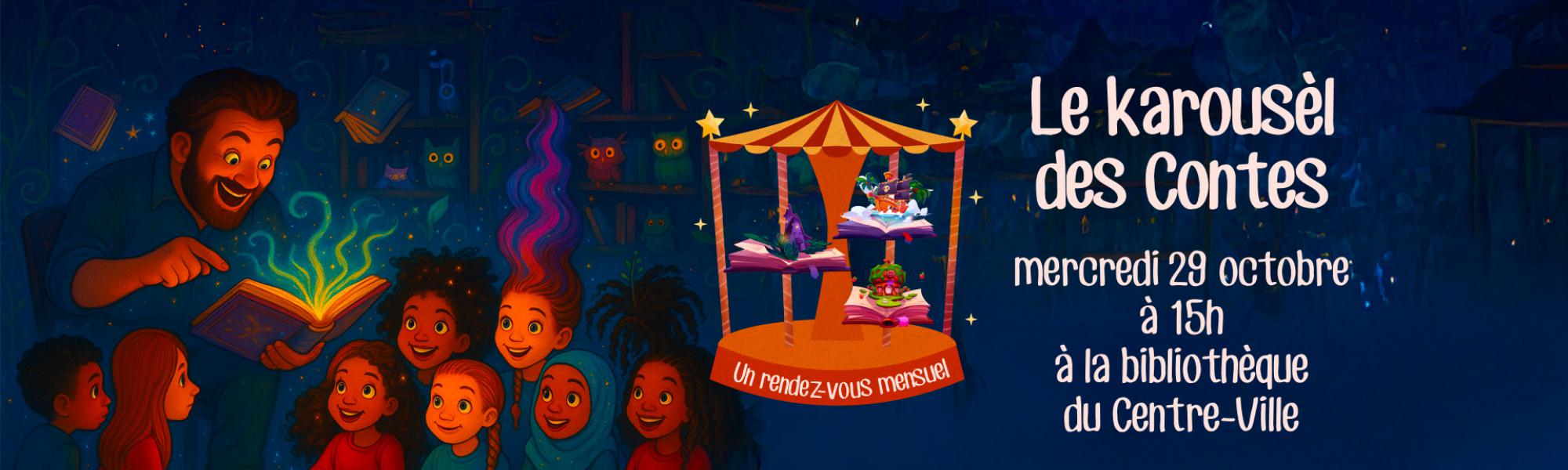 Bandeau karousèl des contes du mercredi 29 octobre