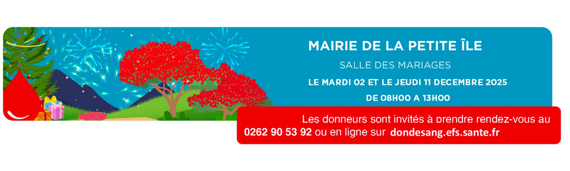 Don du sang du mardi 2 et jeudi 11 décembre