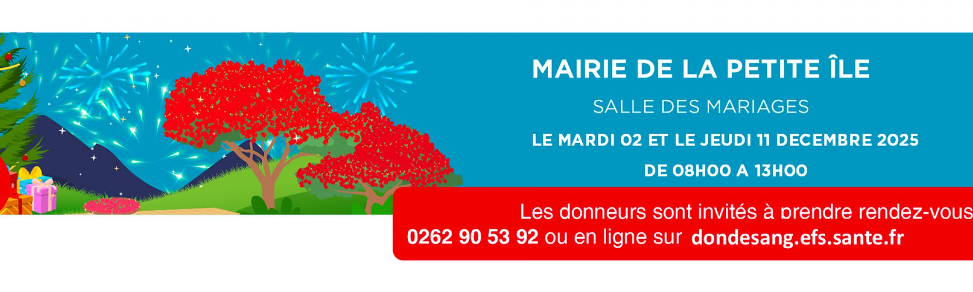 Bandeau don du sang du 2 et 11 décembre