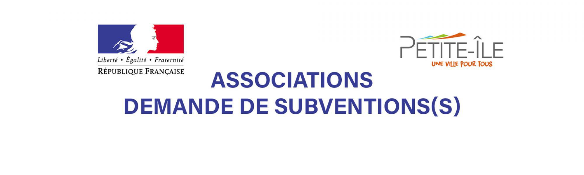 Bandeau Associations, demande de subventions