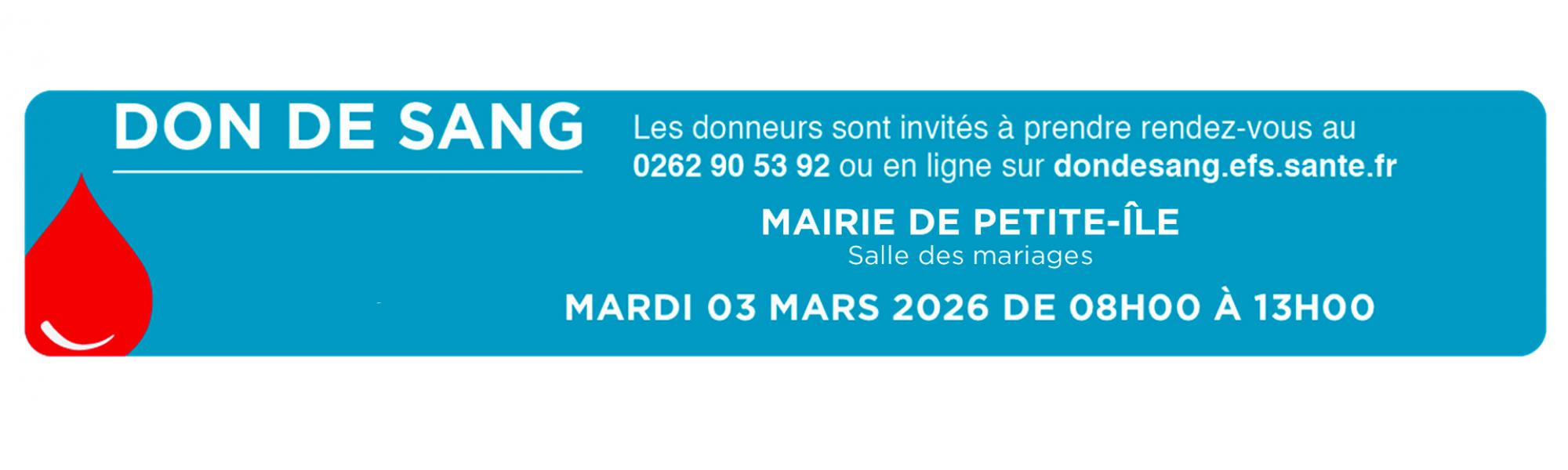 Don du sang du mardi 3 mars 2026