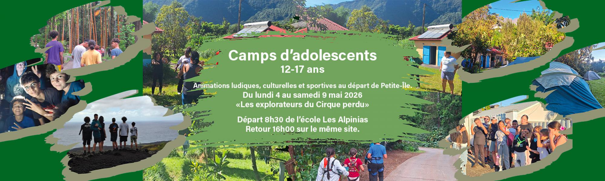 Bandeau camps d'adolescents