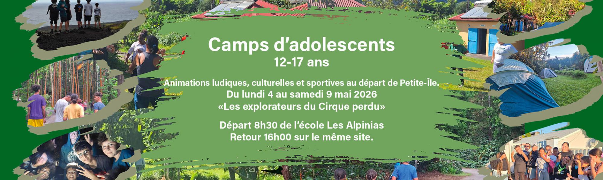 Camps d'adolescents du 4 au 9 mai 2026