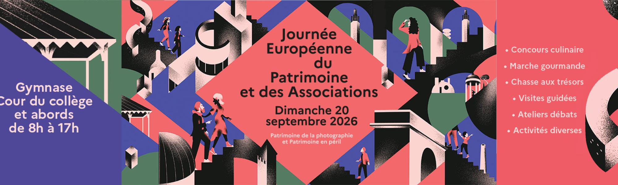 Bandeau journée européenne du patrimoine et des associations