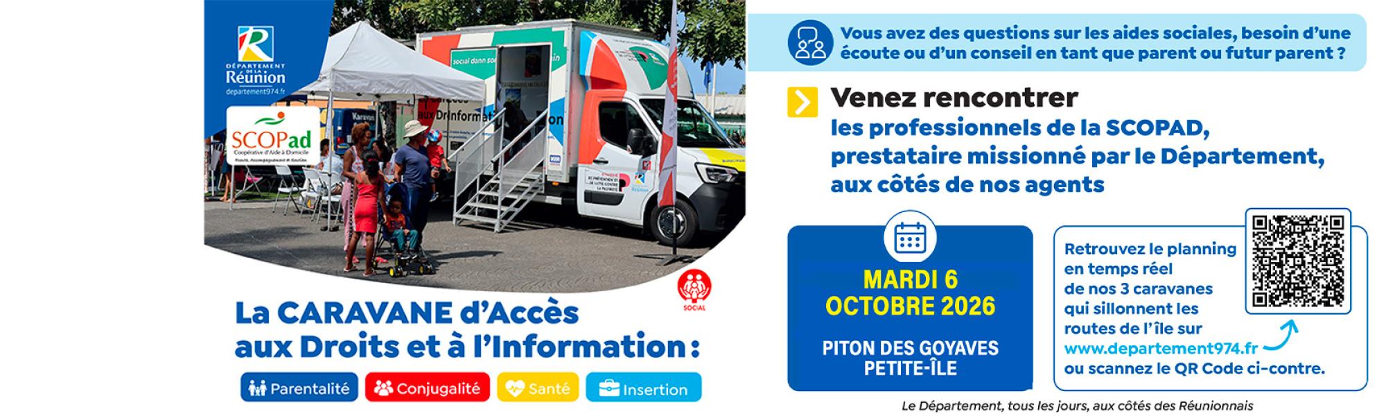Bandeau caravane d'accès aux droits et à l'information