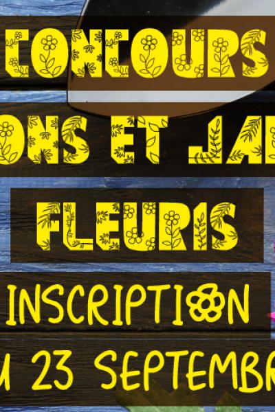 Bandeau concours maisons et jardins fleuris