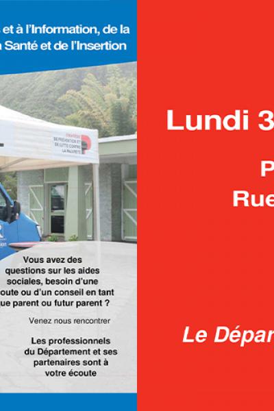 Bandeau la caravane d'accès aux droits et à l'information, de la parentalité, de la conjugalité, de la santé et de l'insertion