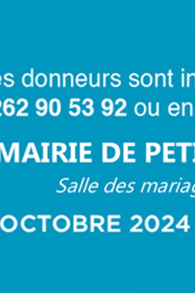 Don du sang le mardi 1er octobre 2024