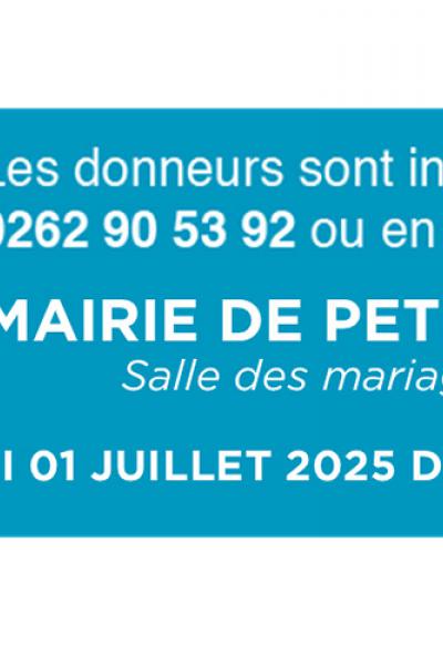Bandeau don du sang du 1er juillet 2025
