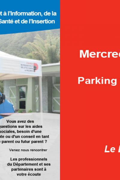 Bandeau caravane d'accès aux droits et à l'information, de la parentalité, de la conjugalité, de la santé et de l'insertion