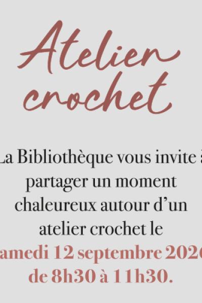 Atelier de crochet le samedi 12 septembre 2026